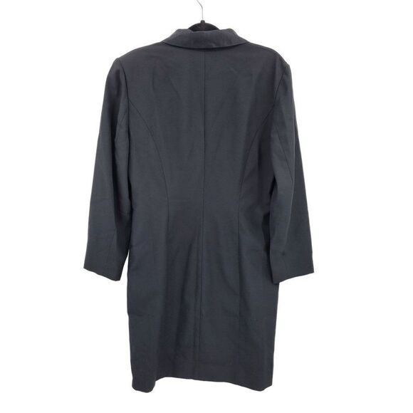 Vintage 80's Brooks Brothers Dress Double Breasted Tuxedo Coat Blazer Black 14 - Picture 3 of 11